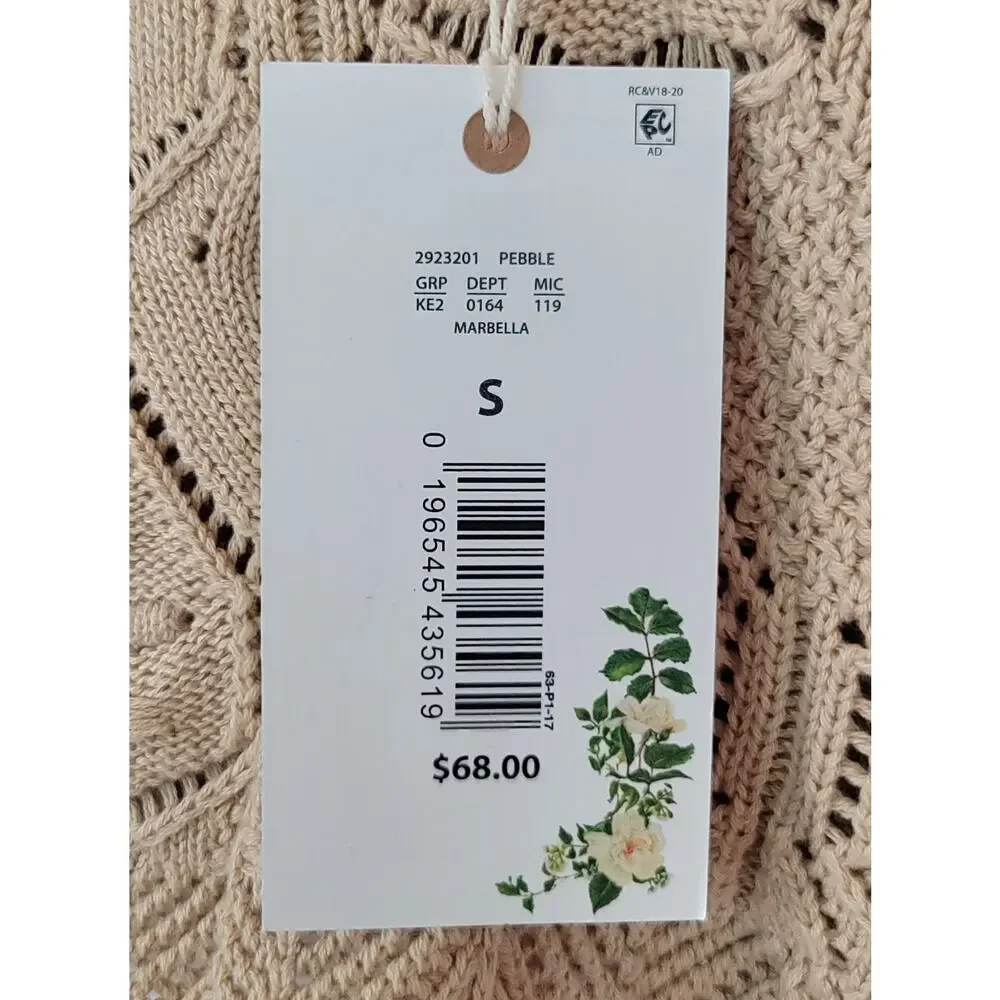 NWT Chelsea & Violet Boho Hippie Festival Crochet Ruffle Tank Top Women's Small - Picture 10 of 13